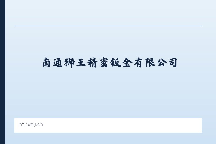 南通狮王精密钣金有限公司 列表图